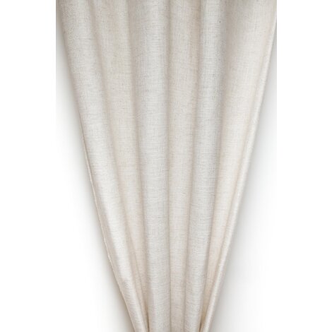Dekostoff Gardine Vorhang uni Struktur Leinenoptik natur blickdicht Reststück 1,20 m