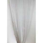 Stores Gardine Stoff Vorhang Streifen wei&szlig; weinrot terra transparent, Meterware