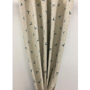 Landhaus Gardine Vorhang Dekoschal springender Hirsch...