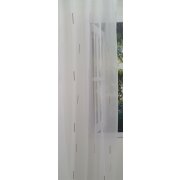 Stores Gardine Stoff Vorhang Streifen wei&szlig; rot gau transparent, Meterware