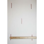 Stores Gardine Stoff Vorhang Streifen wei&szlig; rot gau transparent, Meterware