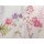 Deko Stoff Gardine Vorhang Blumen creme pink gr&uuml;n, Meterware