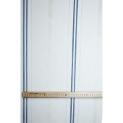 Stores Gardine Stoff Vorhang Streifen wei&szlig; blau transparent, Meterware