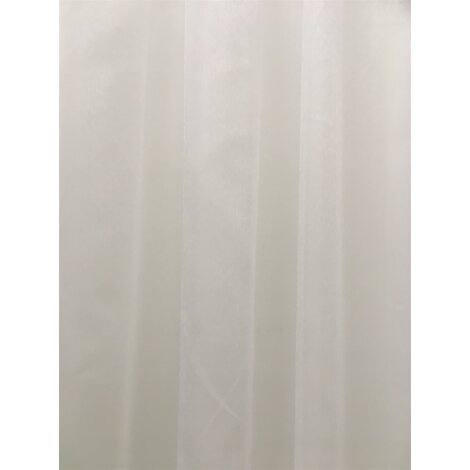Stores Gardine Stoff Vorhang Streifen wei&szlig; transparent. Restst&uuml;ck 3,75 m