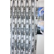 Deko Stoff Gardine Landhaus Hirsch Holzoptik braun beige Restst&uuml;ck 3,15 m