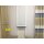 Musterfenster aus 1 Schal 1 Fl&auml;chen Streifen creme grau gelb 3 Fl&auml;chen Stores