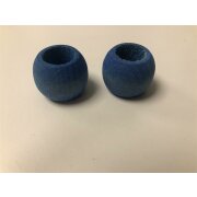 Holzkugel Kugel f&uuml;r Schlaufen Ring Schlaufenkugel rund blau, 9-St&uuml;ck-Packung