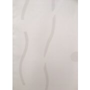 Fl&auml;chenvorhang Schiebegardine Wellen Kreise wei&szlig; schlamm transparent, Meterware