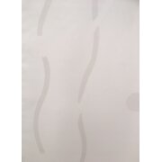 Flächenvorhang Schiebegardine Wellen Kreise weiß schlamm transparent, Meterware