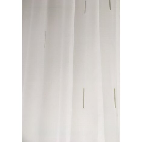 Stores Gardine Stoff Vorhang Scherli Streifen weiß grün transparent, Meterware
