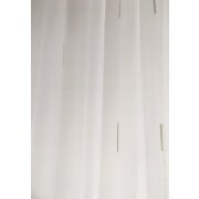 Stores Gardine Stoff Vorhang Sherley Streifen wei&szlig; gr&uuml;n transparent, Meterware