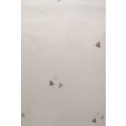 Stores Gardine Vorhang Sherley Dreicke wei&szlig; braun beige transparent, Meterware