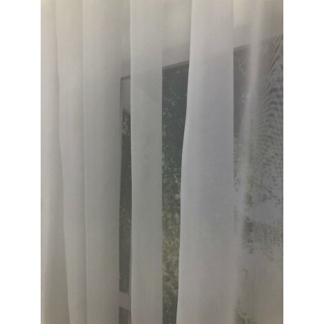 Stores Gardine Stoff Vorhang Voile einfarbig weiß transpar