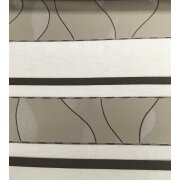 Deko Stoff Vorhang Streifen braun taupe silber teiltransparent, Meterware