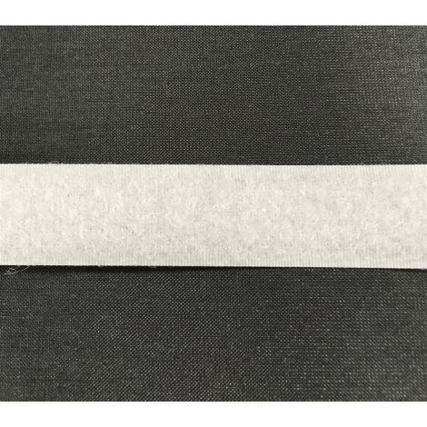 Gardinenband Flauschband Flauschr&uuml;cken 20 mm wei&szlig;, Meterware