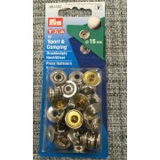 Prym Sortimentspackung 10 Druckkn&ouml;pfe silber Sport...