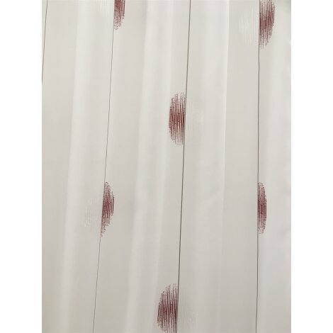 Stores Gardine Stoff Vorhang Sherley Kreise weiß bordeaux...