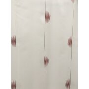 Stores Gardine Stoff Vorhang Sherley Kreise wei&szlig; bordeaux transparent, Meterware