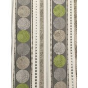 Deko Stoff Gardine Vorhang Streifen Blumen wei&szlig; grau gr&uuml;n beige blickd,Meterware