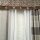 Musterfenster Schal Store Fl&auml;chen Streifen creme braun wei&szlig;, fertig gen&auml;ht