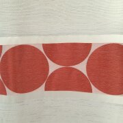 Musterfenster Dekoschal Fl&auml;che Kreise wei&szlig; rot grau , fertig gen&auml;ht