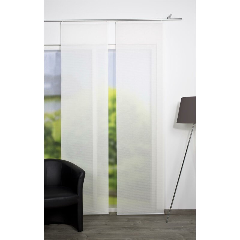 SCHIEBEVORHANG BAMBUSOPTIK "ROM" WEISS 60 X 260 CM, 32,99