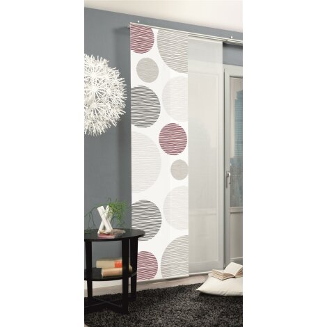 SCHIEBEVORHANG DEKOSTOFF DIGITALDRUCK BORDEN BORDEAUX 60 x 245 cm