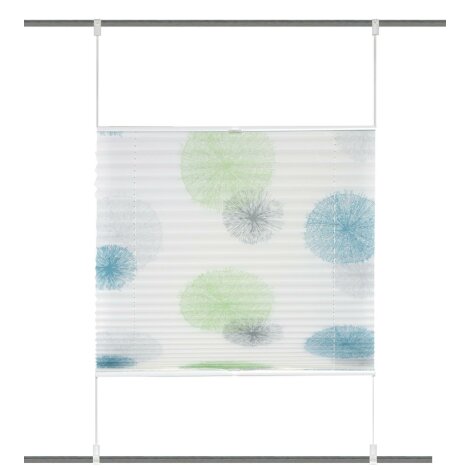 ROLLO UP &amp; DOWN PLISSEE &quot;RAWLINS&quot; BLAU GR&Uuml;N 70 x 130 cm