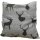 Landhaus Kissenhülle Kissen Bezug Hauptfarbe grau mit Hirsch anthrazit 40 x 40 cm