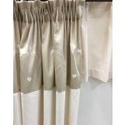 Musterfenster Landhaus Hirsch Herz creme , fertig gen&auml;ht
