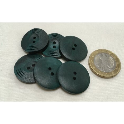 Kn&ouml;pfe Knopf Mantelknopf Blusenknopf Zierknopf d=22 mm dunkelgr&uuml;n, 2 St&uuml;ck