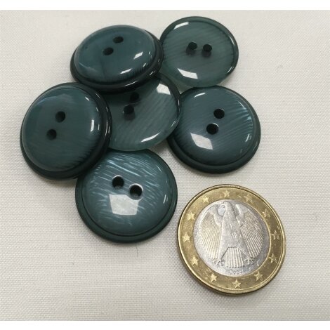 Kn&ouml;pfe Knopf Mantelknopf Zierknopf d=22 mm t&uuml;rkis, 10 St&uuml;ck