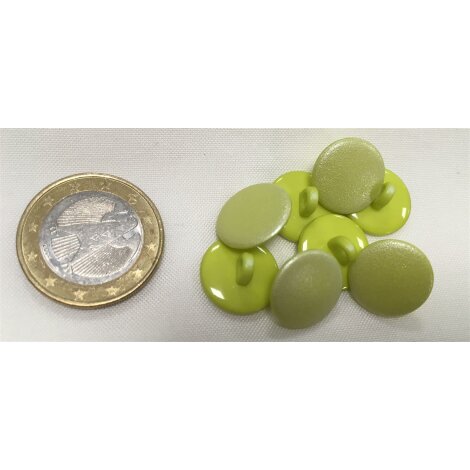 Kn&ouml;pfe Knopf Mantelknopf Blusenknopf Zierknopf d=14 mm neongr&uuml;n , 2 St&uuml;ck