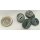 Kn&ouml;pfe Knopf Mantelknopf Blusenknopf Zierknopf d=18  mm t&uuml;rkis, 10 St&uuml;ck