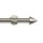 Gardinenstange Fertiggarnitur Kegel modern edelstahloptik 16 mm, div. L&auml;ngen