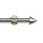 Gardinenstange Fertiggarnitur Kegel modern edelstahloptik 16 mm, 240 cm (geteilt)