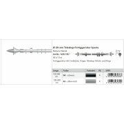 Gardinenstange Fertiggarnitur Teleskop Sparta 20 mm silber schwarz 130 - 240 cm