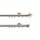Gardinenstange Fertiggarnitur Drehfix Kugel 20 mm edelstahl optik, 120 cm