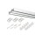 Flächenvorhangschiene Aluschiene 3-läufig 50 x 15 mm Aluminium weiß, 165 cm