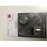 Endkappen 2er Gardinenstange Vorhangstange Innenlauf Monika 20 mm edelstahloptik