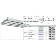 Fl&auml;chenvorhangschiene Aluschiene 4-l&auml;ufig 66 x...