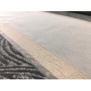 Deko Stoff Gardine Streifen grau antrhazit schlamm teiltransp., Reststück 3,2 m