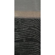 Deko Stoff Gardine Streifen grau antrhazit schlamm teiltransp., Reststück 3,2 m