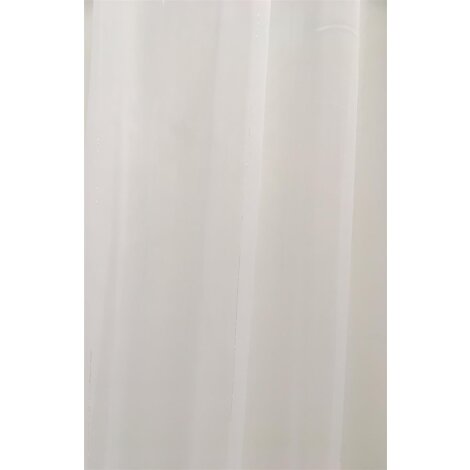 Stores Gardinenstoff Streifen wei&szlig; silber transparent, Restst&uuml;ck 1,35 m