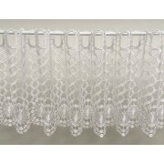 Panneaux Scheibengardine Fl&auml;chenvorhang H&auml;keloptik wei&szlig; H 20 cm, Meterware