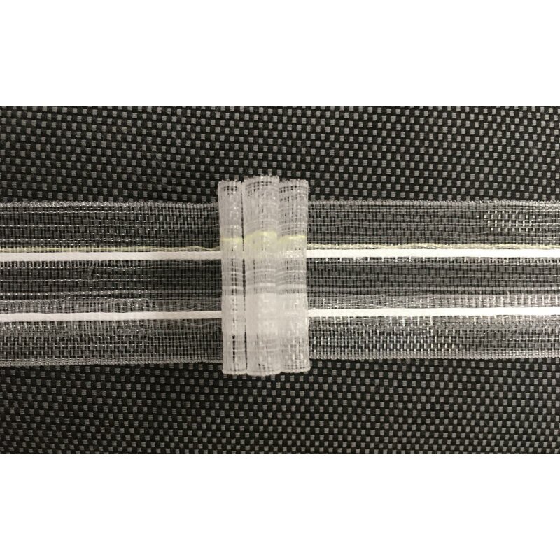 weiß 28 Breite M transparent, Faltenband 1:2,5 mm 3 Falten