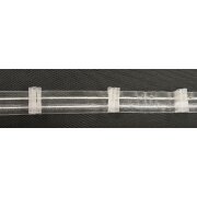Faltenband 3 Falten Breite 28 mm 1:2,5 wei&szlig; transparent, Meterware