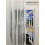 Stores Gardine Vorhang Stoff wei&szlig; einfarbig transparent, Meterware