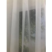 Stores Gardine Vorhang Stoff weiß einfarbig transparent, Reststück 1,3 m