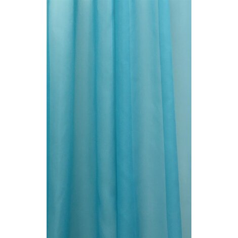 Deko Stoff Gardine Vorhang Voile türkis uni, transparent, Reststück 5 m